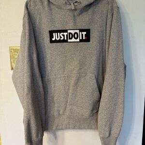 Nike Grey Pullover Sweatshirt with Black Logo Tab